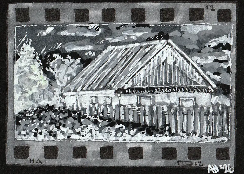 Negative Film aceo art card