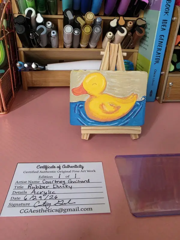 Rubber Ducky aceo art card