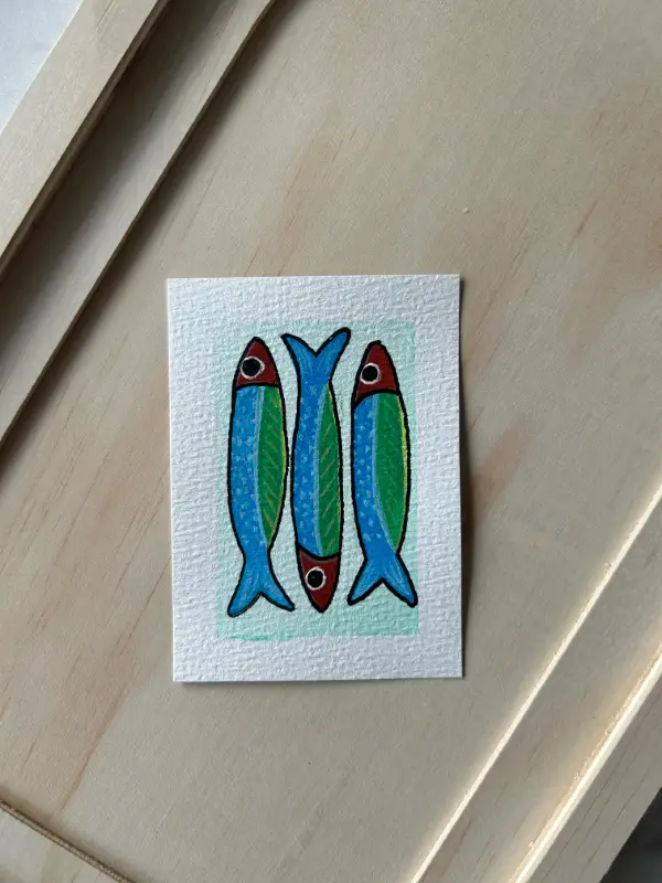 Fish Please aceo art card