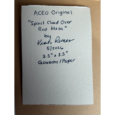 Spirit Cloud Over Red Mesa aceo art card thumbnail 2