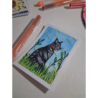 Field Trip aceo art card thumbnail 3