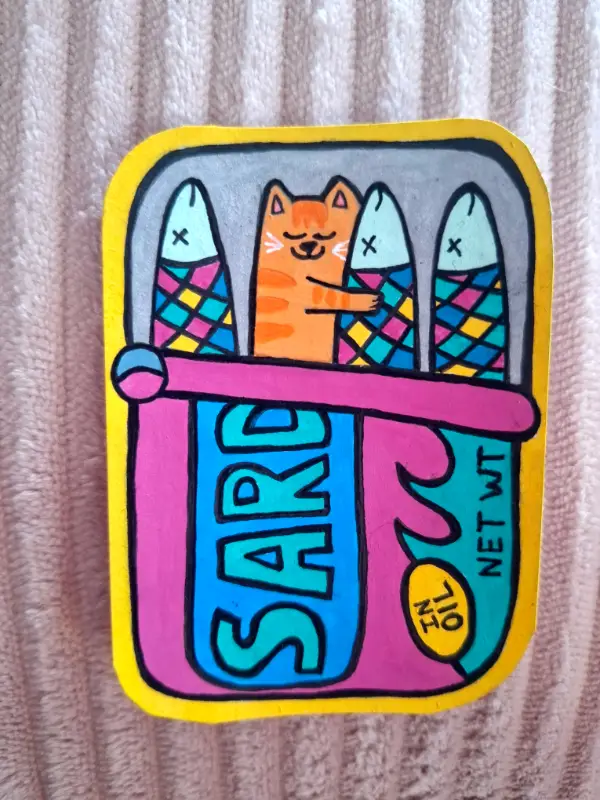 Sardines aceo art card