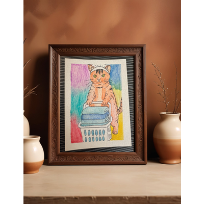 Whiskers at Work 4,5,&6 aceo art card thumbnail 2