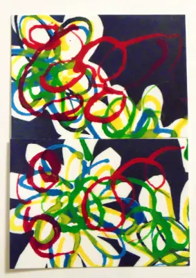 Flower/Ink Original Art ACEO Mixed Media Bundle aceo art card thumbnail 3