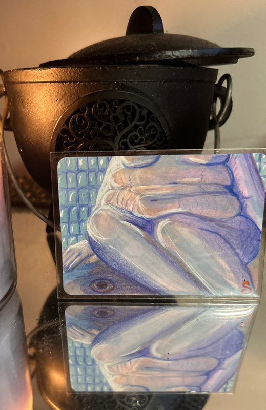 Take a Minute aceo art card
