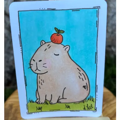 Snacky Caby aceo art card thumbnail 2