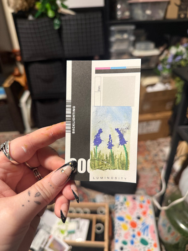 Lavender fields aceo art card