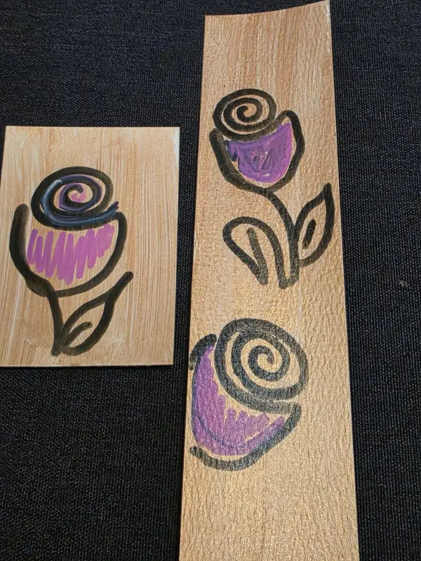 Golden Roses aceo art card