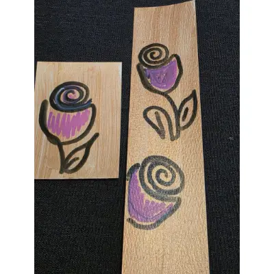 Golden Roses aceo art card thumbnail 1