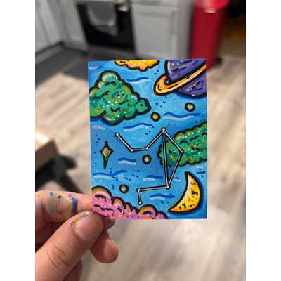 Libra Constellation / Astrology aceo art card thumbnail 1