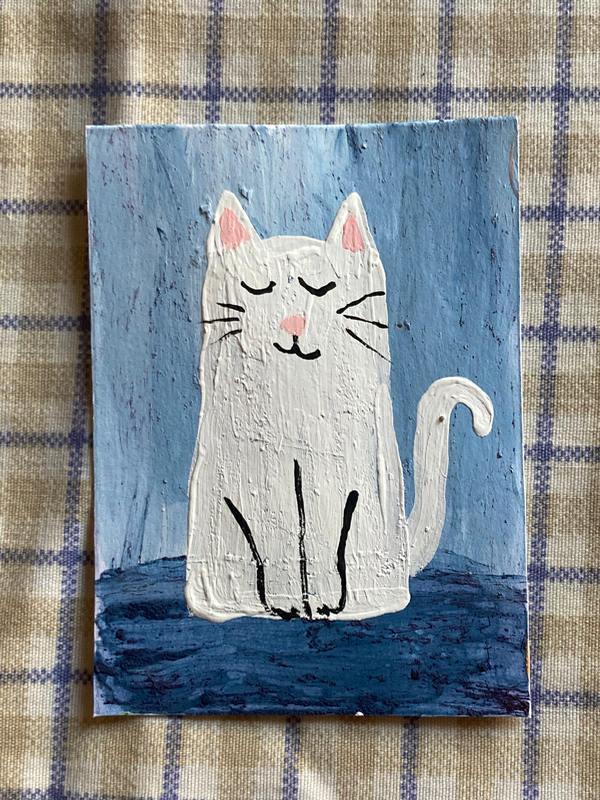 Series Cat One #9 aceo art card