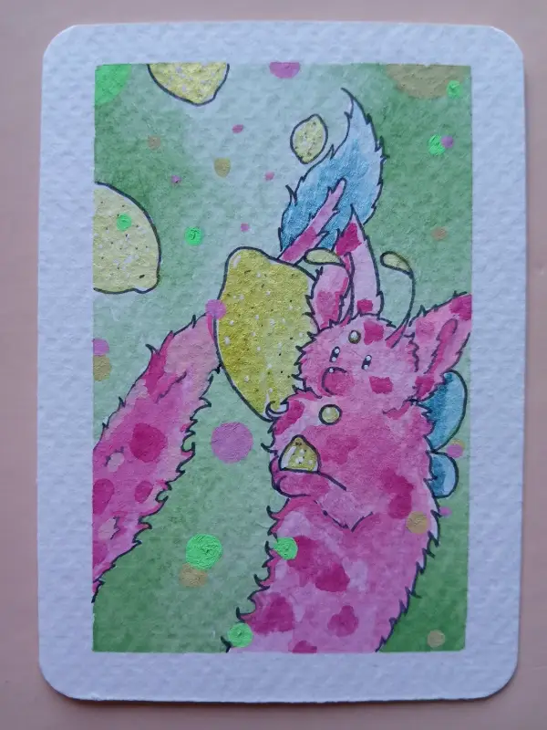 Lemon Fantasy aceo art card