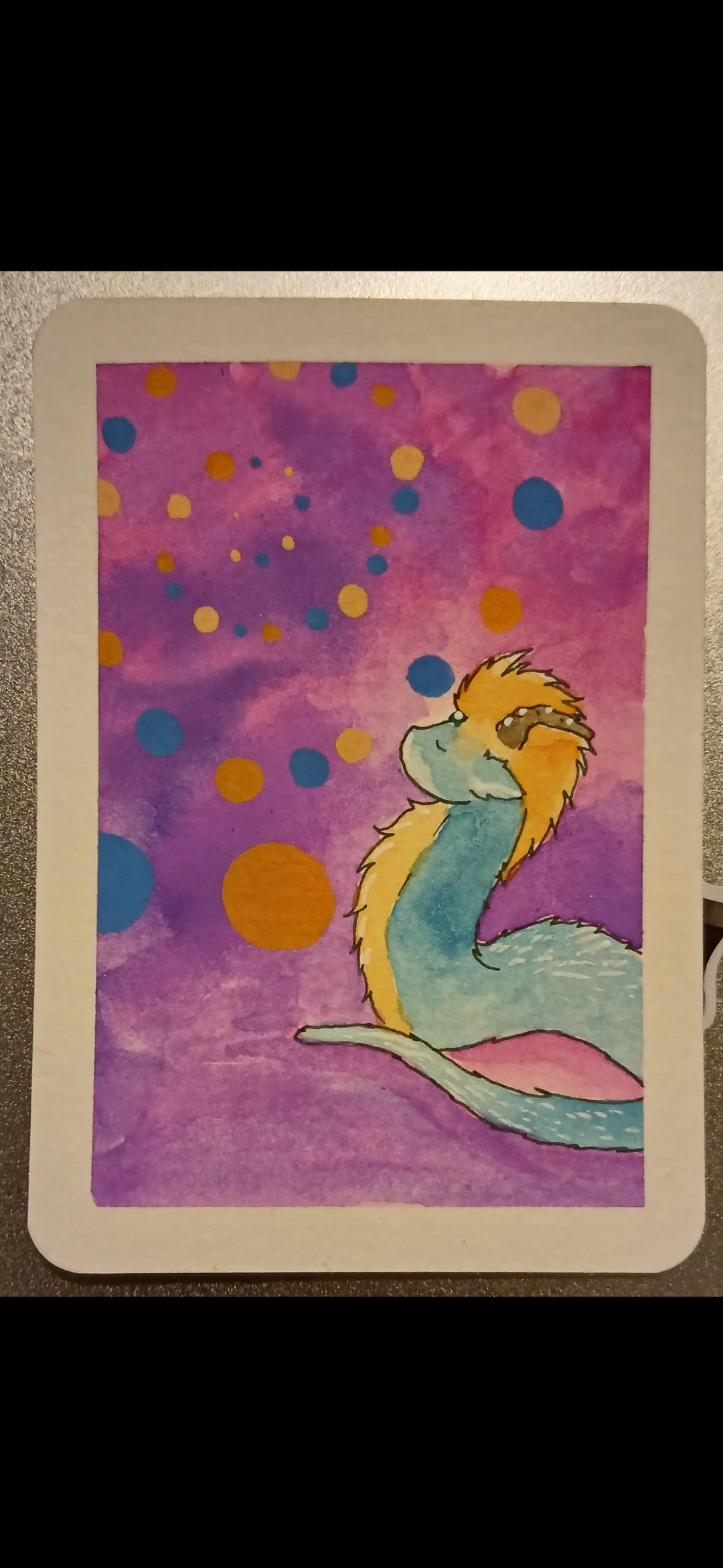Far Far Out aceo art card