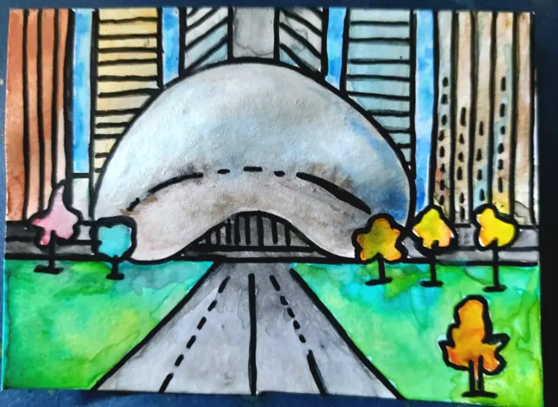 Cloud Bean aceo art card