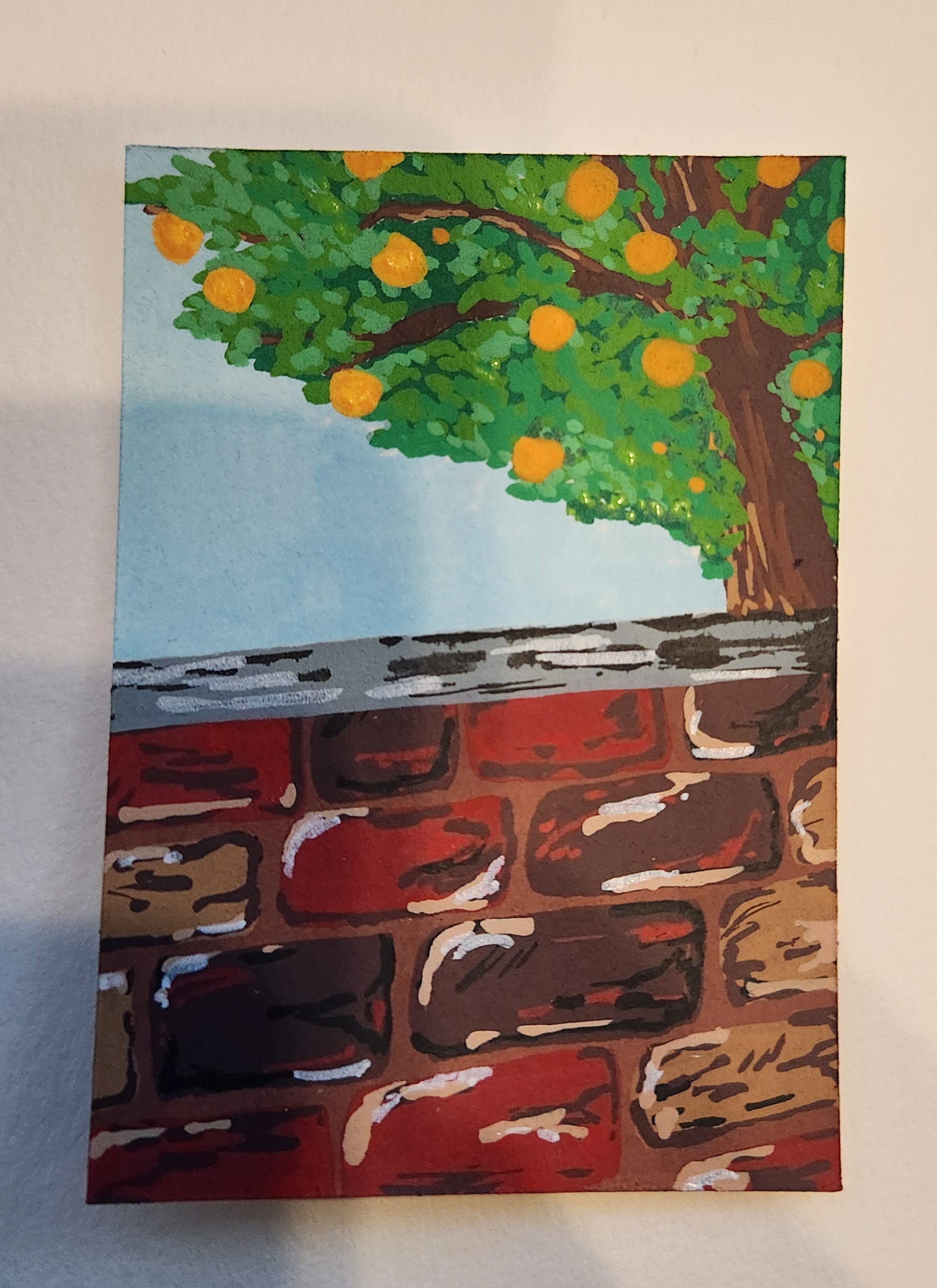 Fruit Tree aceo art card
