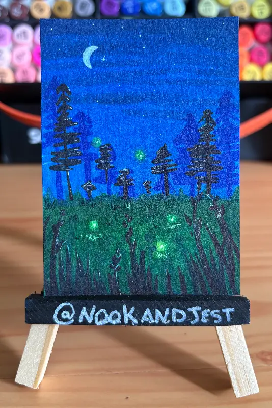 Dark Forest aceo art card