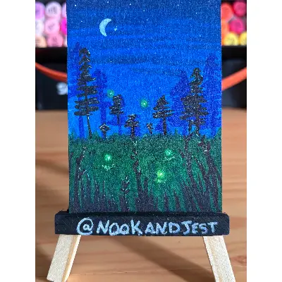 Dark Forest aceo art card thumbnail 1