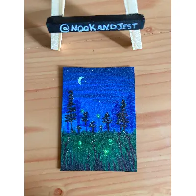 Dark Forest aceo art card thumbnail 2