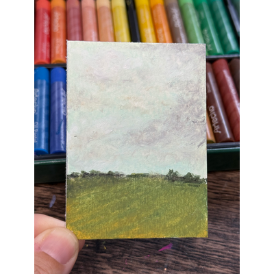 Hill & Sky aceo art card thumbnail 1