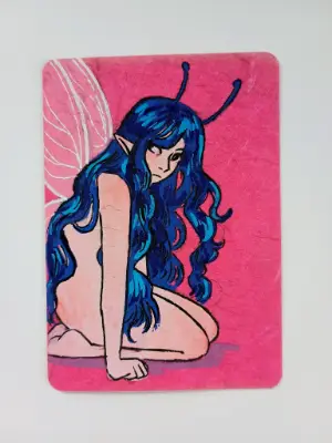 Frustrated Fairy aceo art card thumbnail 2