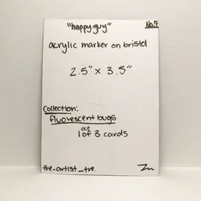 happy guy - card No. 7 aceo art card thumbnail 2