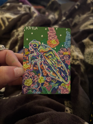 Colorful Bug aceo art card thumbnail 2