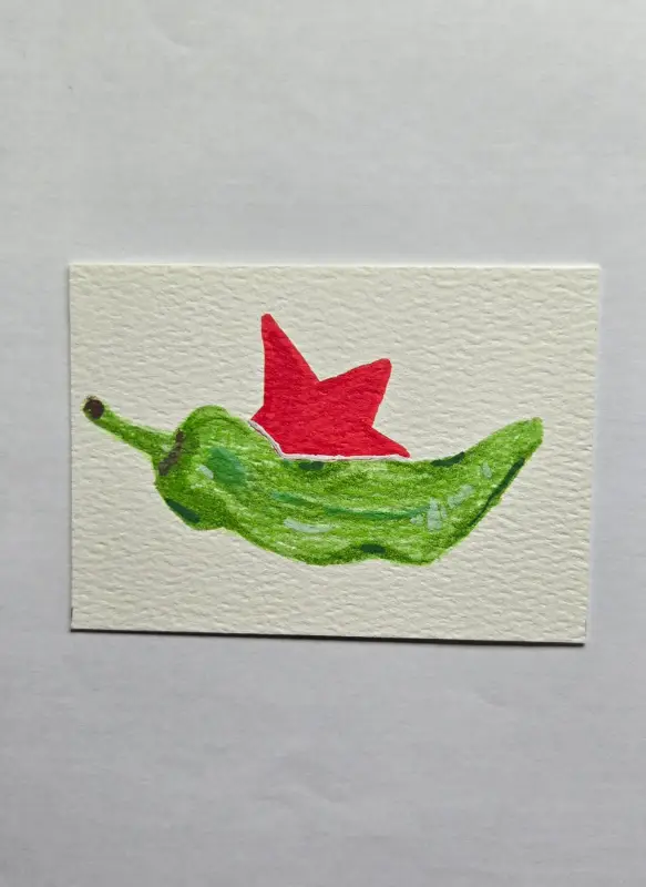 Pepper Abstract Still-life aceo art card