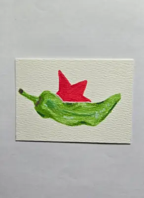 Pepper Abstract Still-life aceo art card thumbnail 1