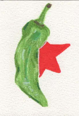 Pepper Abstract Still-life aceo art card thumbnail 2