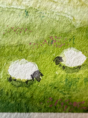Sheep aceo art card thumbnail 2