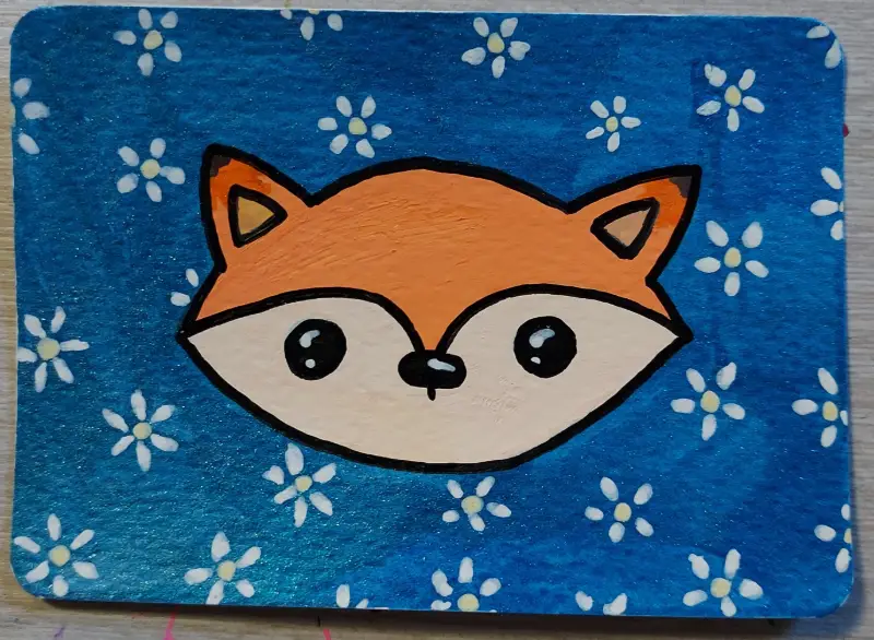 Dainty Fox aceo art card