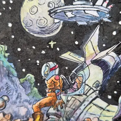 Any landing you can walk away from... aceo art card thumbnail 2