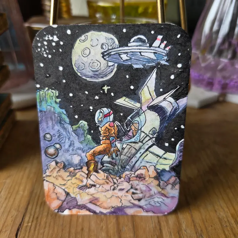 Any landing you can walk away from... aceo art card