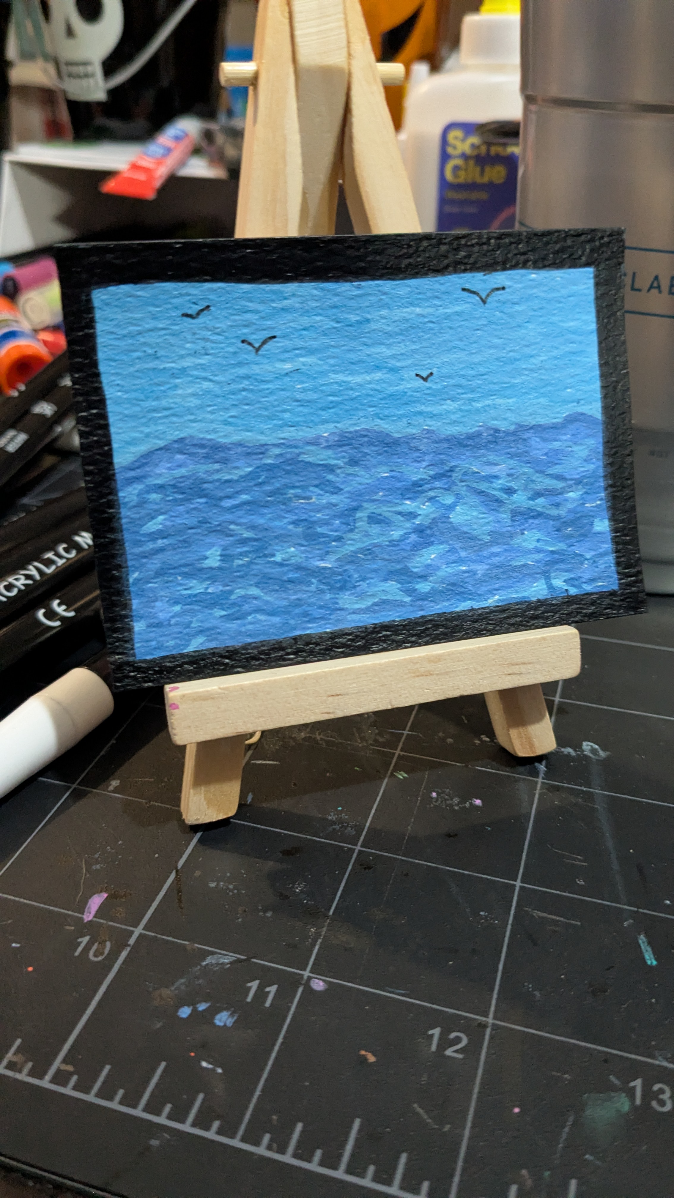 Waves aceo art card