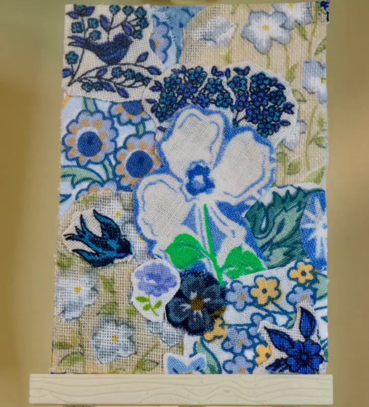 Blue Bloom aceo art card