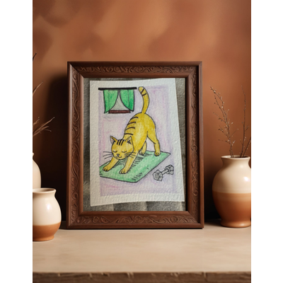 Whiskers at Work 1,2,&3 aceo art card thumbnail 3