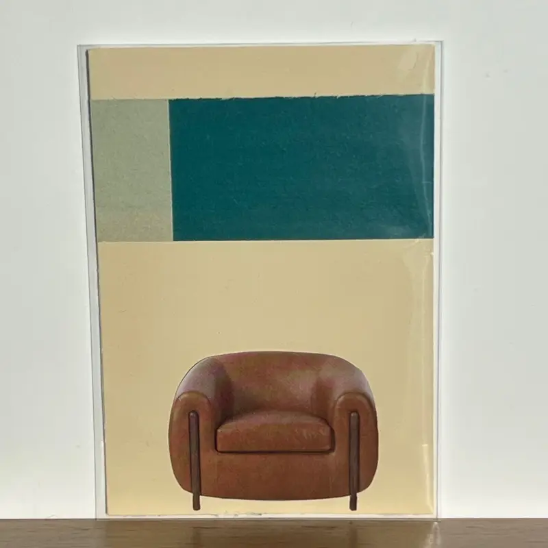 Original ACEO Art - Places to Sit; (Series; 1/11); Modern Furniture Design; Analog Collage aceo art card