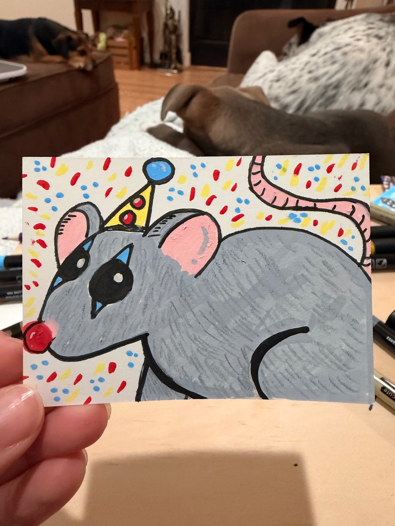 Honk aceo art card