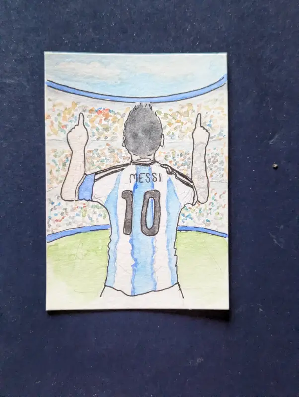 Messi aceo art card