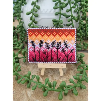 Sapphic Sunset aceo art card thumbnail 1
