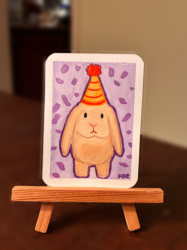 Party bun aceo art card