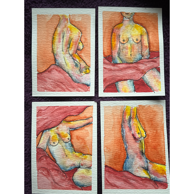 Female Body 2/4 aceo art card thumbnail 2