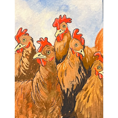 Chicken #1 aceo art card thumbnail 1