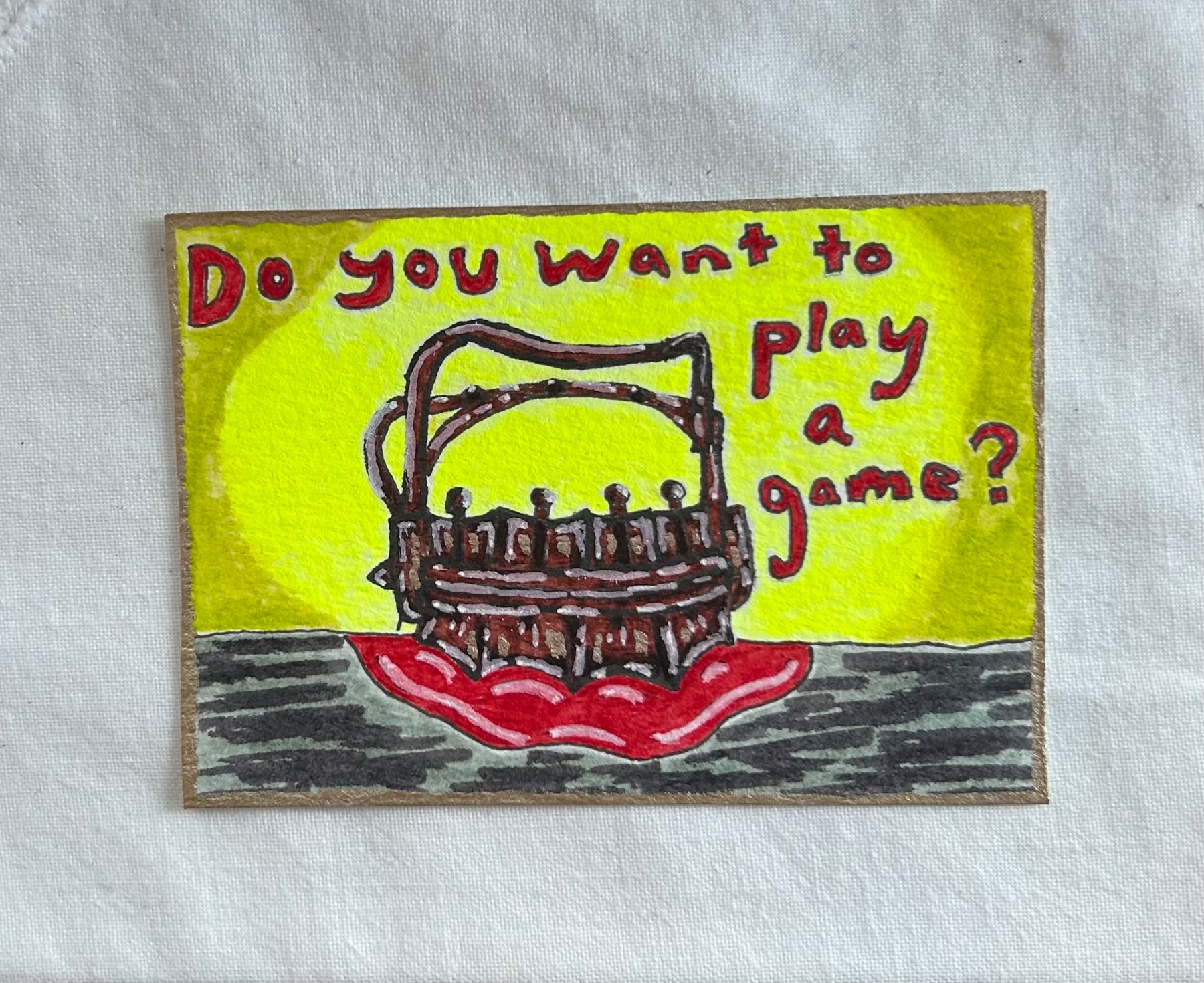 “Do you want to play a game?” aceo art card