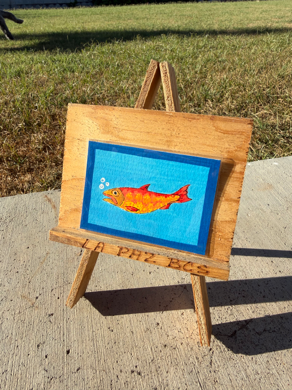 Orange Fish aceo art card