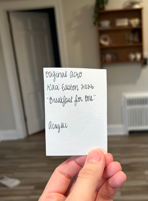 Breakfast for One aceo art card thumbnail 2