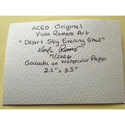Desert Sky Evening Glow aceo art card thumbnail 2