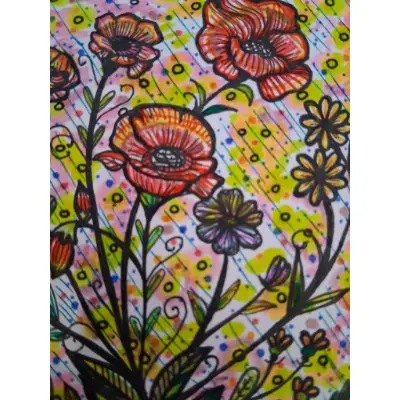 Wild Bouquet aceo art card thumbnail 4