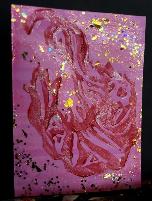 Shrimpi aceo art card