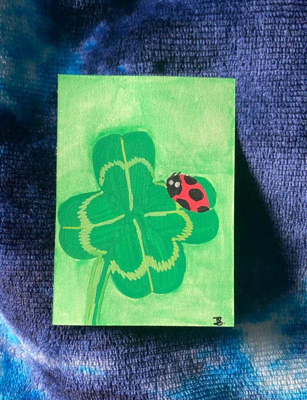 Ladybug aceo art card